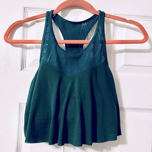 Unworn Alo Yoga racerback Bra with draped overlay